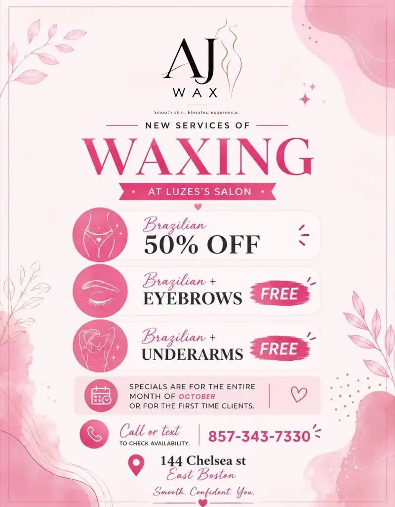 October waxing specials at Luzes's Beauty Salon — Brazilian 50% off
