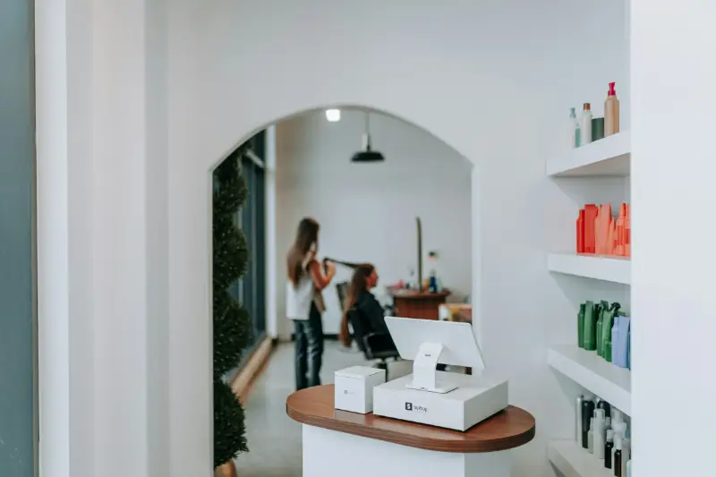 Inside the salon at Luzes's Beauty Salon